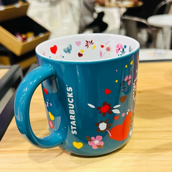 Starbucks Confetti Hearts Ceramic Cup Coffee Mug Valentines Day Tumbler NWT 2023 - Picture 3 of 9